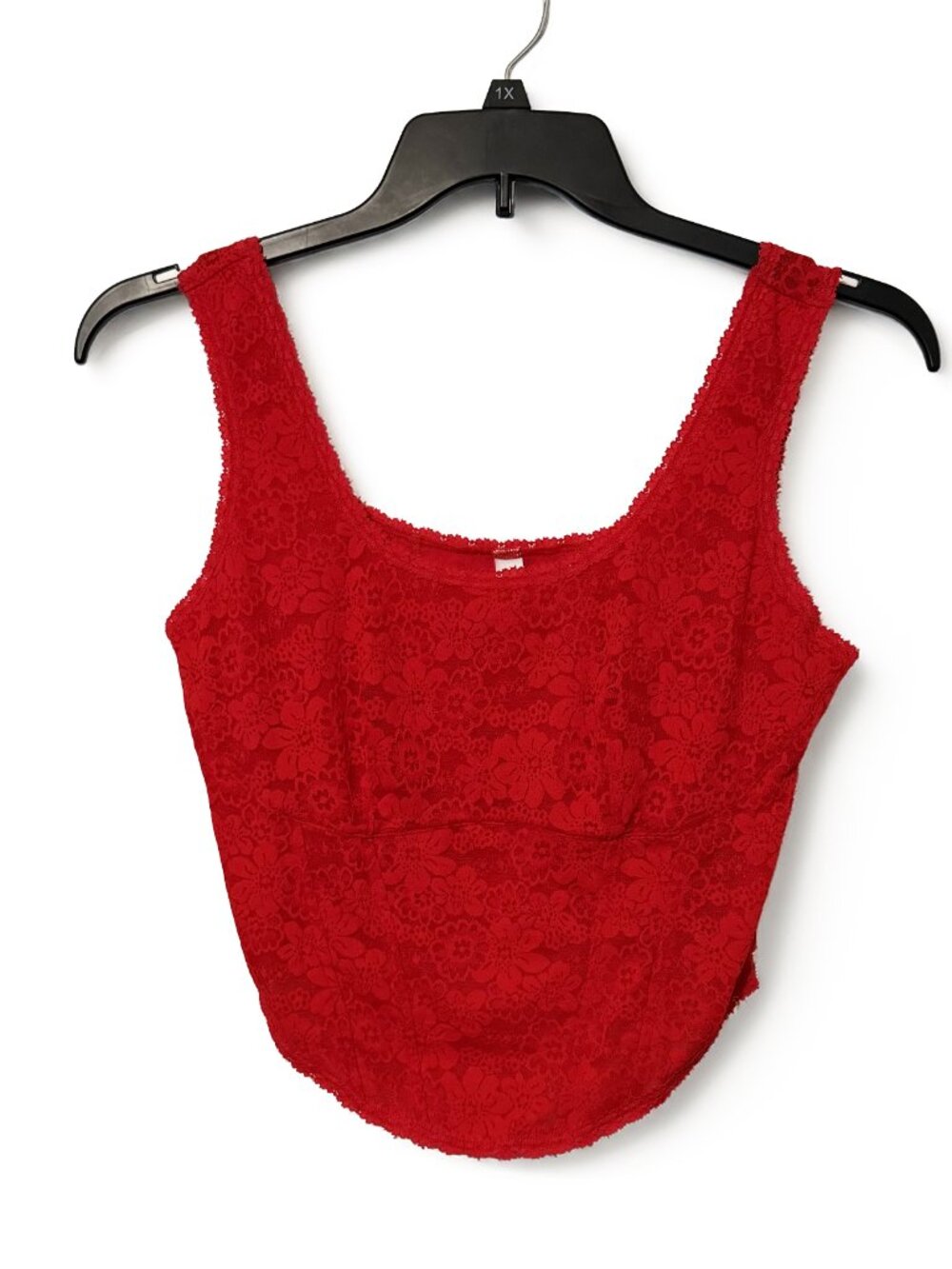 PINK Victoria's Secret Red Floral Lace Corset Top Size L (DD) Bustier Tank